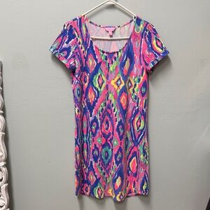 Lilly Pulitzer Pink and Blue Patterned Dress